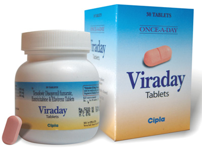VIRADAY 30 Tablets (Generic Atripla ) 300mg/200mg/600mg (SWITZERLAND)