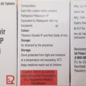 RALMAC400mg / Raltegravir 400 (AUSTRALIA)